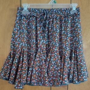 Entro Multicolor Floral A-Line Skirt
